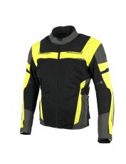Υφασμάτινο μπουφάν μοτοσικλέτας SECA ORKAN II TITANIUM/FLUO YELLOW
