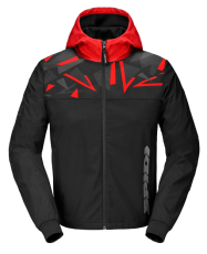 Υφασμάτινο μπουφάν μοτοσικλέτας SPIDI HOODIE EVO SPORT RED