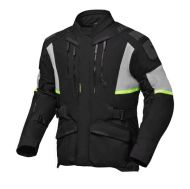 4-season touring motorcycle jacket Modeka Striker III Black/Light Grey