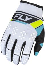 Motocross Gloves FLY RACING Kinetic Prix- Λευκό/Μαύρο/Hi-Vis
