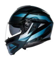 Модуларна каска AGV STREETMODULAR LEDRO MATT BLACK/POWDER BLUE
