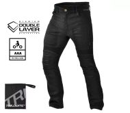 Blugi moto TRILOBITE PARADO DOUBLELAYER AAA REGULAR FIT BĂRBAȚI NEGRU NIVELUL 2
