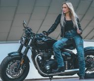 Women's motorcycle jeans TRILOBITE 661 PARADO REGULAR FIT LONG BLUE