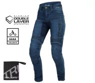 Blugi motociclisți pentru femei TRILOBITE PARADO DOUBLELAYER SLIM FIT ALBASTRU AAA(A) NIVELUL 2