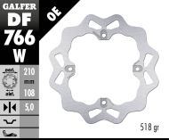 Πίσω δίσκος φρένων Galfer WAVE FIXED DISC WAVE FIXED 210x5mm DF766W