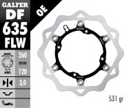 Galfer WAVE FLOATING (C. STEEL) DF635FLW front floating brake disc