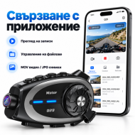 Интерком за мотоциклет Bluetooth Q29 слушалка за каска с конферентен разговор и камера