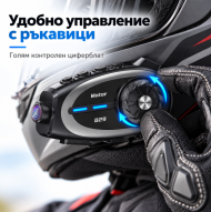 Интерком за мотоциклет Bluetooth Q29 слушалка за каска с конферентен разговор и камера