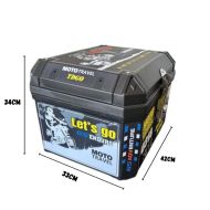 Motorcycle rear case - 45L - Colorful
