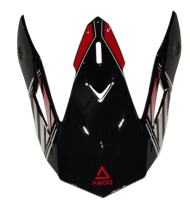 Козирка за каска AMOQ Meteor V2 Peak Axis Black/red