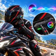 U10 2x bluetooth motorcycle intercom for helmets with rgb microphone and usb-c