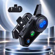 Y8x mesh bluetooth motorcycle intercom for helmets – 8 users, music sharing