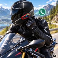 Q08 2x bluetooth motorcycle intercom for helmets with rgb microphone and usb-c