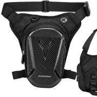 Hard-shell, adjustable, waterproof motorcycle leg bag for cycling
