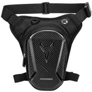 Hard-shell, adjustable, waterproof motorcycle leg bag for cycling