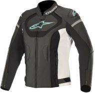 Дамско кожено яке ALPINESTARS STELLA JAWS V3 BLACK/TEAL