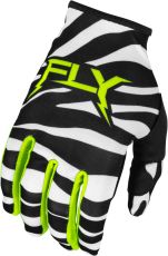 Mănuși Motocross FLY RACING Lite Uncaged- Negru/Alb/Verde Neon