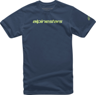 T-shirt ALPINESTARS TEE LINEAR WORD NAVY