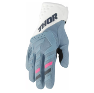 Women's motocross gloves THOR WOMEN'S SPECTRUM WHITE/BLUE