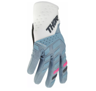 Women's motocross gloves THOR WOMEN'S SPECTRUM WHITE/BLUE