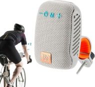 Difuzor Bluetooth portabil cu suport pentru bicicleta, motocicleta - AUX, porturi USB si slot pentru card de memorie - gri