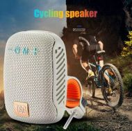 Difuzor Bluetooth portabil cu suport pentru bicicleta, motocicleta - AUX, porturi USB si slot pentru card de memorie - gri